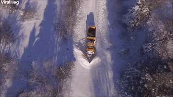 Snowplow Clears Deep Heavy Snow After Storm GIF by ViralHog