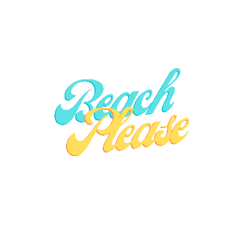 Beach Please Sticker