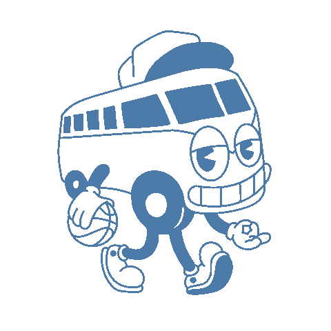 The Blue Bus Vintage Sticker