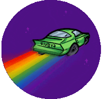 Rainbow Car Sticker by ianmissible
