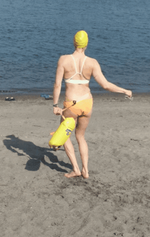 Happy Open Water Swimming GIF