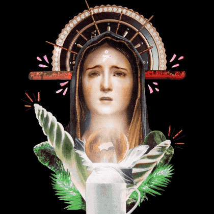 our lady collage GIF