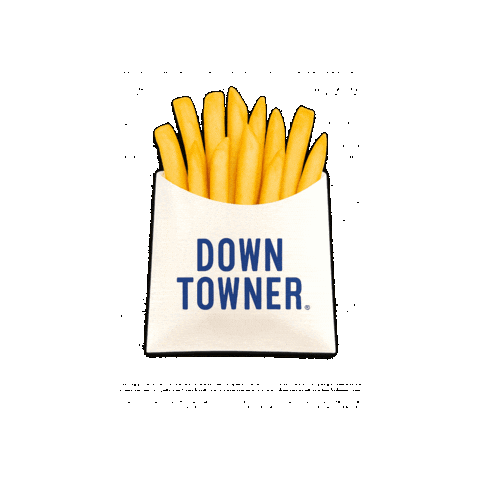 Burger Fries Sticker by DOWNTOWNER