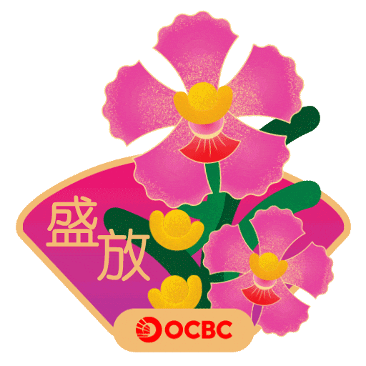 Spring Blossom Sticker by OCBC Bank