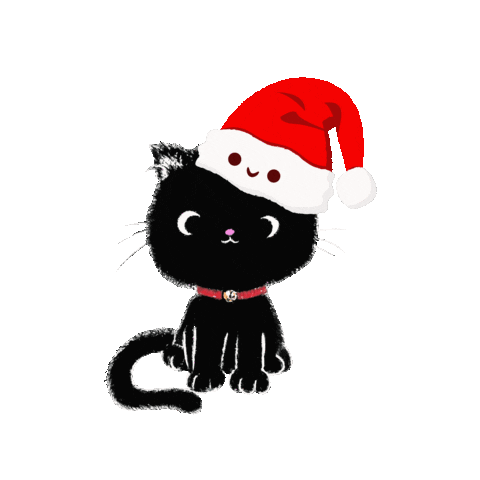 Merry Christmas Cat Sticker