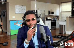 Podcast Not Laughing GIF