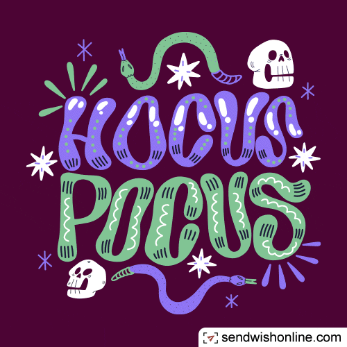 Hocus Pocus Halloween GIF by sendwishonline.com