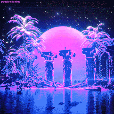 Outrun Digital Art GIF by dualvoidanima