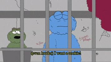 Hungry Cookie Monster GIF by Myles Hi