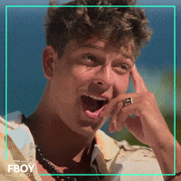 A person with their mouth open in surprise, and an exclamation point appearing in neon green over the image