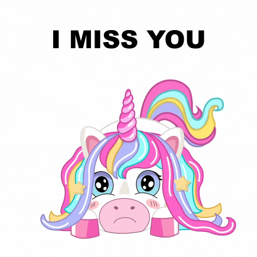 I Miss You GIF by My Girly Unicorn