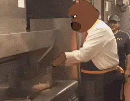 French Fries Bear GIF by Bobo Memes