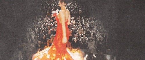 catching fire three finger salute gif