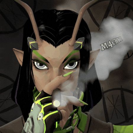 Mantis Smoking GIF
