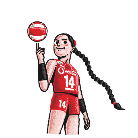 Eda Erdem Volleyball Sticker by Vodafone Türkiye