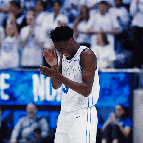 Byu Basketball Go Cougs GIF by BYU Cougars