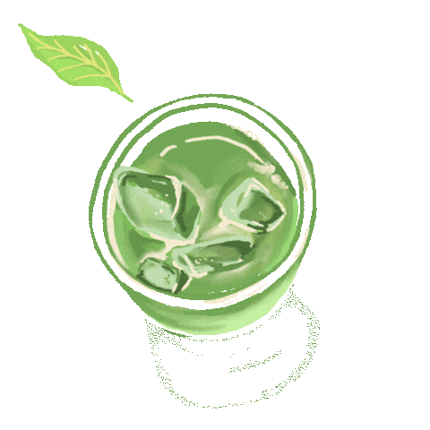 Matcha Latte Sticker by @ClöudCafé