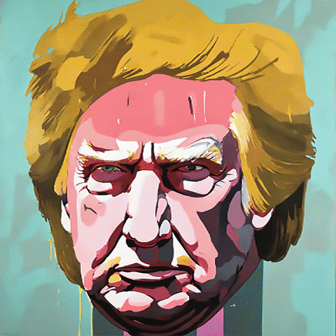 Pop Art Trump GIF by PEEKASSO