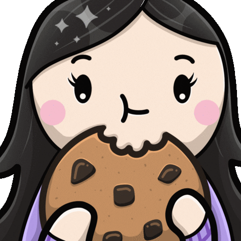 Snacking Chocolate Chip Cookie GIF