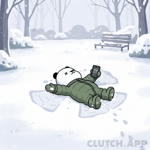 Freezing Snow Day GIF by Kanpai Pandas
