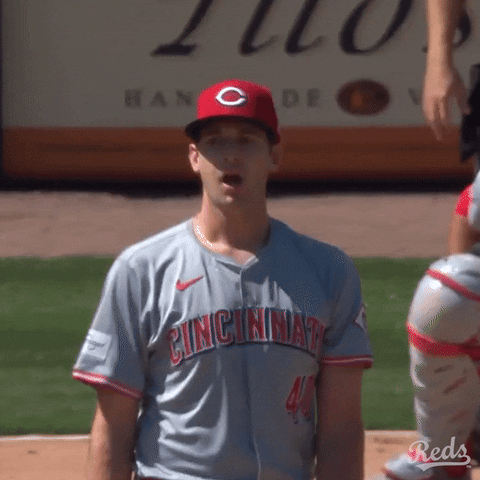 Shocked Baseball GIF by Cincinnati Reds