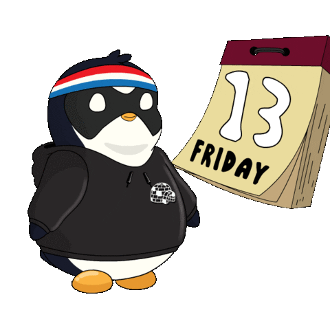 Friday The 13Th Penguin Sticker by Pudgy Penguins