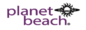 Planet Beach Spray & Spa Sticker