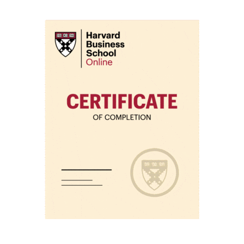 Hbs Online Certificate Sticker by Harvard Business School