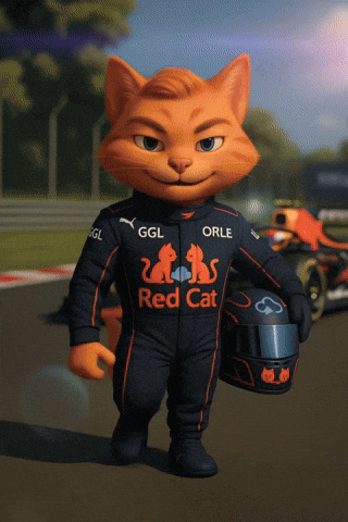 Formula One Cat Racing GIF
