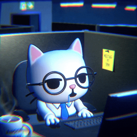 Cat Work GIF