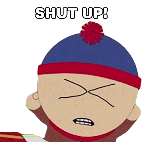 Stan Marsh Shut Up Sticker by South Park