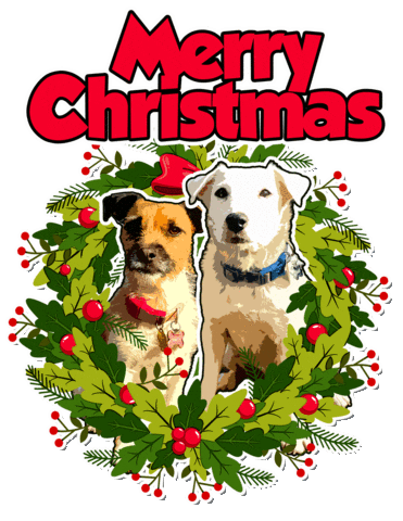Merry Christmas Dog Sticker by TORRESgraphics