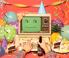 Robot Computer GIF by Birthday Bot