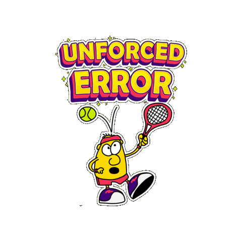 Tennis Fail Sticker by Chad Strawderman