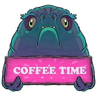 Coffee Time Illustration Sticker