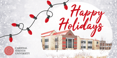 Merry Christmas Happy Holidays GIF by Cardinal Stritch University