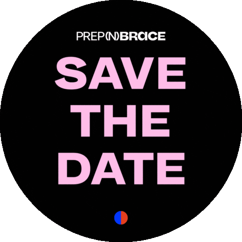 Sparring Save The Date Sticker by PREP AND BRACE