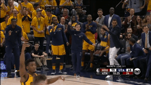 excited 2018 nba playoffs GIF by NBA