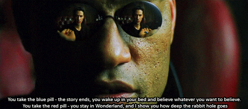 the matrix red pill blue pill quote