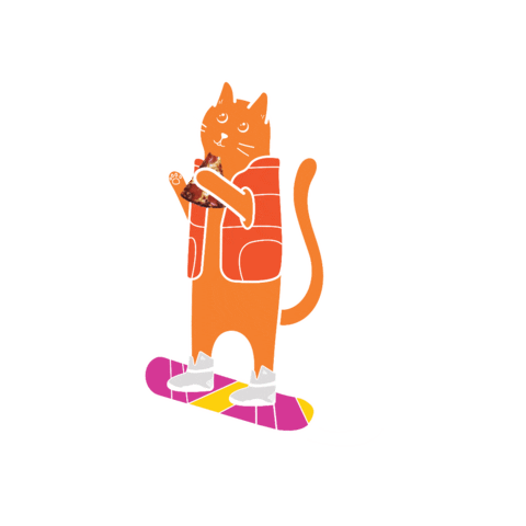 Eating Sticker by Pizza Cat
