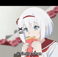 Girl Eating GIF