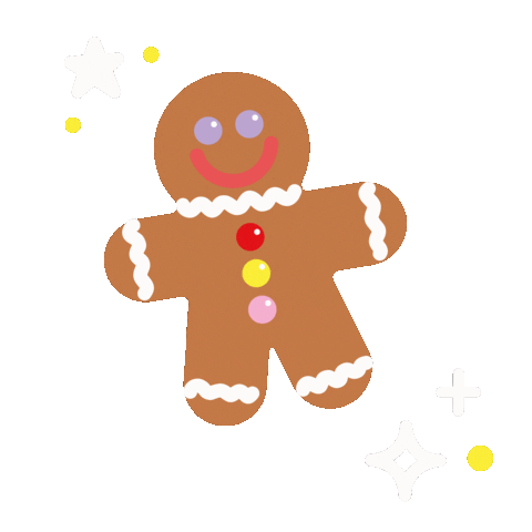 Gingerbread Man Food Sticker by please bear with