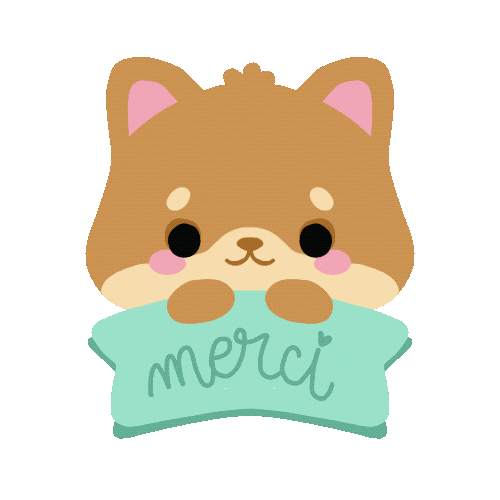 Merci Sticker by Elen Lescoat