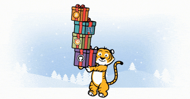 timescaledb holiday snow tiger gifts GIF