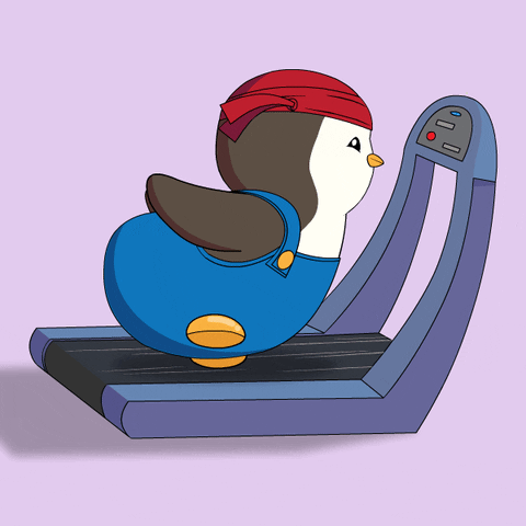 Weight Loss Running GIF by Pudgy Penguins