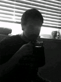  black and white coffee window ryan gauges GIF