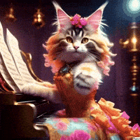 Cats Piano GIF by Gallery.fm