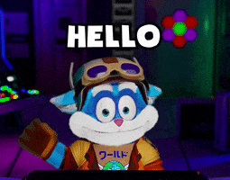 Space Cat Hello GIF by Space Cat Arooroo