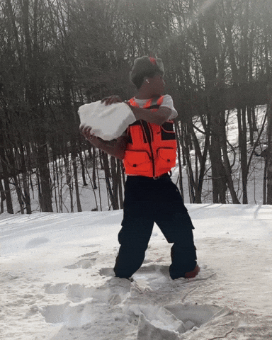 Throwing Snow Snowball GIF by SNVRK
