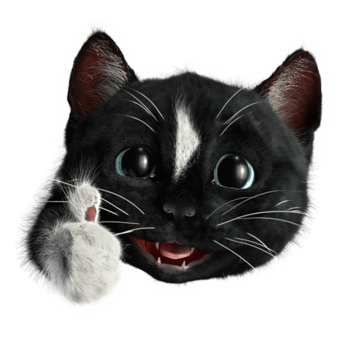 Black Cat Love Sticker by Felini Rocks
